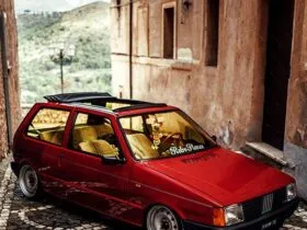 fiat-uno-rebaixado-rodas-de-ferro