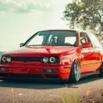 VW Golf MK3 VR6 rebaixado vermelho