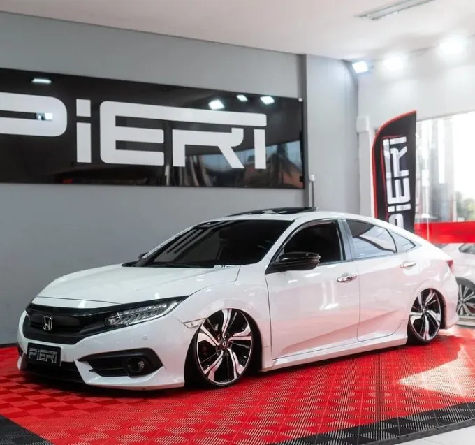 Honda Civic G10 vermelho rebaixado