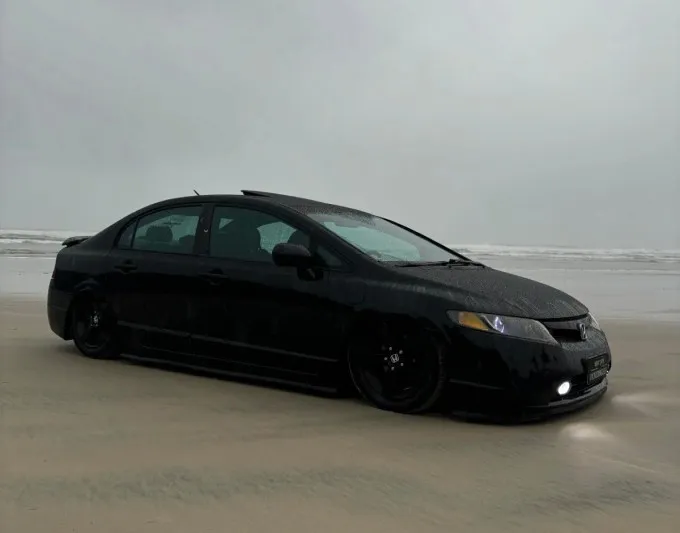 Civic rebaixado preto estilo all black