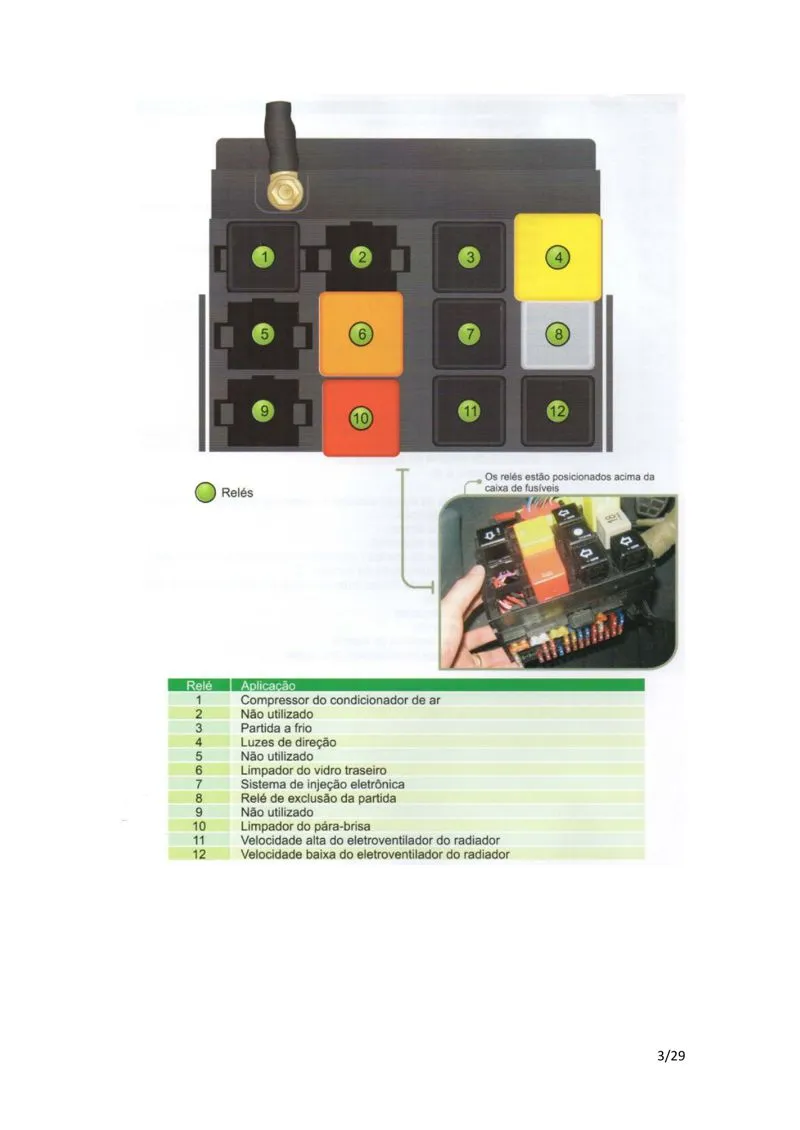 Esquema elétrico Gol G4 completo – Página 3 com diagrama técnico