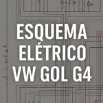 Imagem destacada com título Esquema Elétrico VW Gol G4 sobre fundo com diagrama técnico