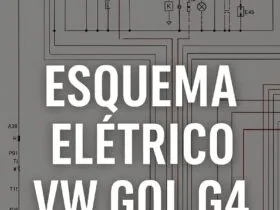 Imagem destacada com título Esquema Elétrico VW Gol G4 sobre fundo com diagrama técnico