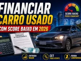 Como financiar carro usado com score baixo em 2026
