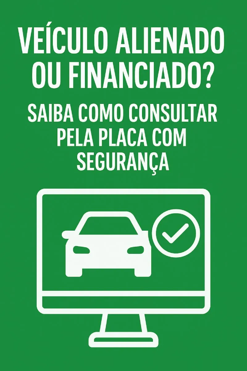 Verificar alienação ou financiamento pela placa Saiba se o veículo está alienado ou financiado pela placa – consulta segura