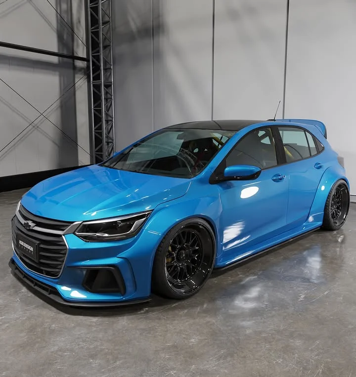 Onix RS rebaixado com rodas esportivas Onix RS rebaixado com estilo esportivo