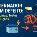Capa do post sobre alternador com defeito mostrando sintomas e soluções visuais