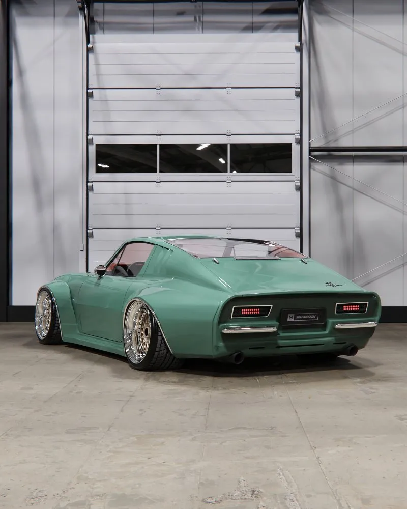 Frente baixa e ampla do Puma GT digitalizado por @rob3rtdesign Puma GT rebaixado com bodykit visto de frente