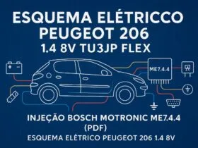 Esquema elétrico do Peugeot 206 1.4 8V (TU3JP Flex) – injeção Bosch Motronic ME7.4.4