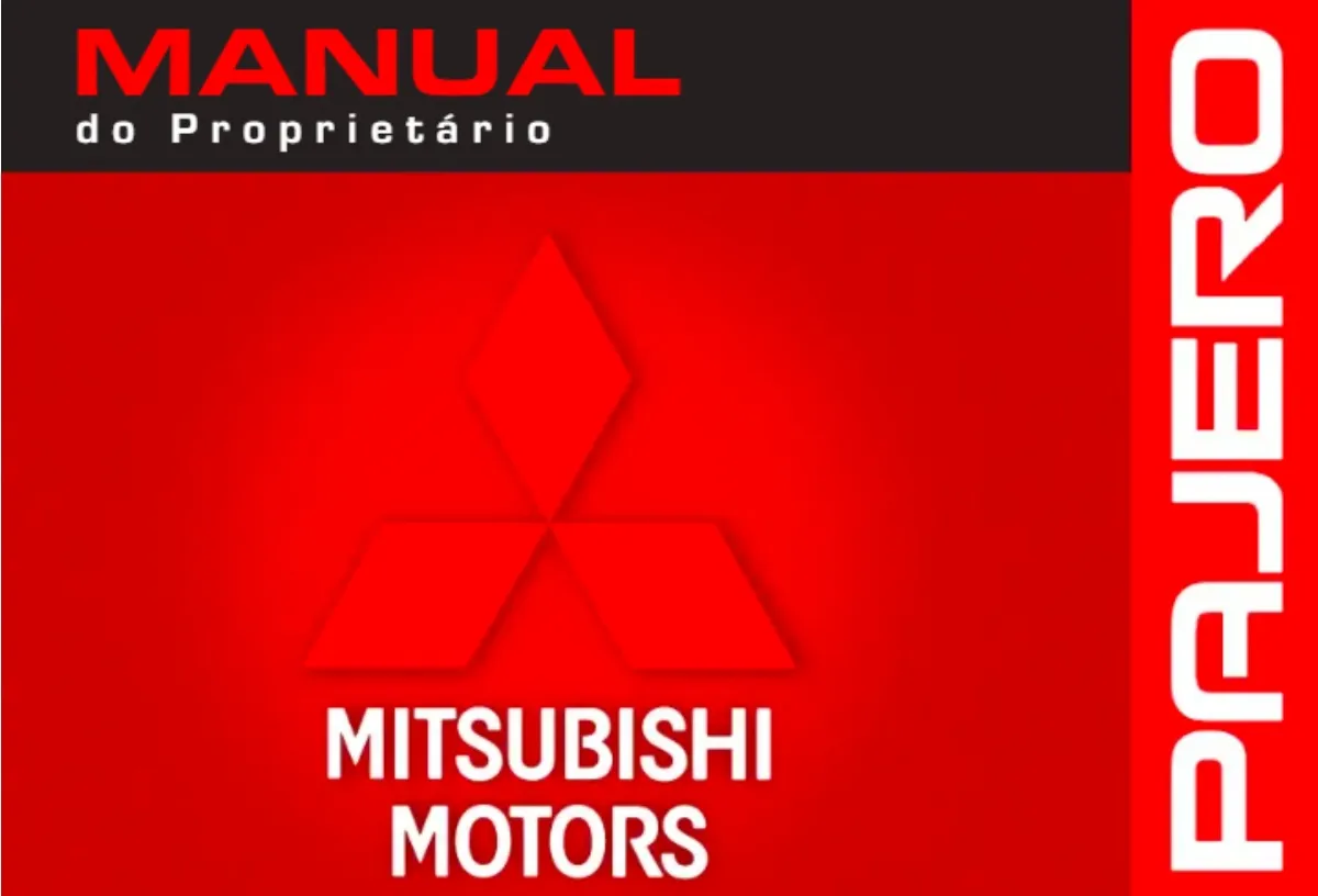 Capa do Manual do Proprietário Mitsubishi Pajero GLS (PDF)