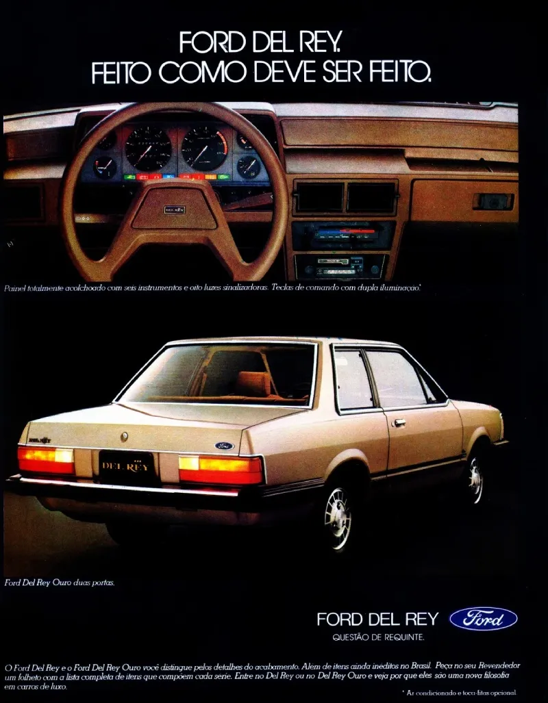 Ford Del Rey Ouro marrom, luxo acessível dos anos 80