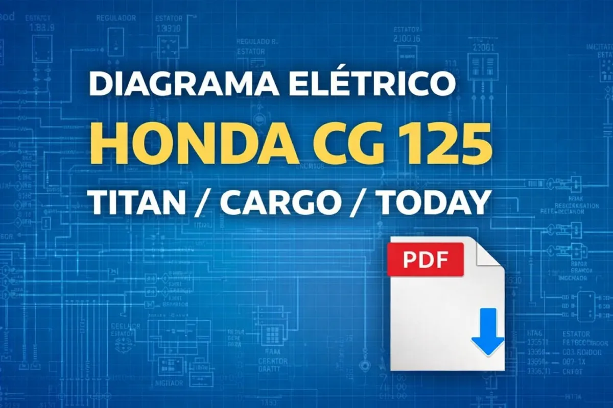 Capa do PDF do diagrama elétrico da Honda CG 125 Titan antiga (Cargo/Today)