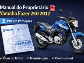Manual do proprietário da Yamaha Fazer 250 2012 em PDF com informações de óleo, manutenção e painel