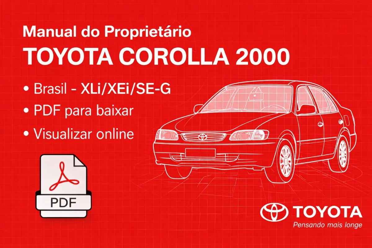 Manual do proprietário do Toyota Corolla 2000 em PDF para download