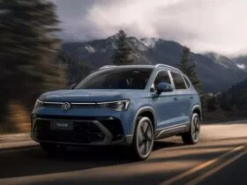 VW Taos 2026 (SUV médio) – frente e detalhes do novo visual