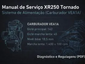 Manual de serviço XR250 Tornado: sistema de alimentação e carburador VEA1A (PDF)