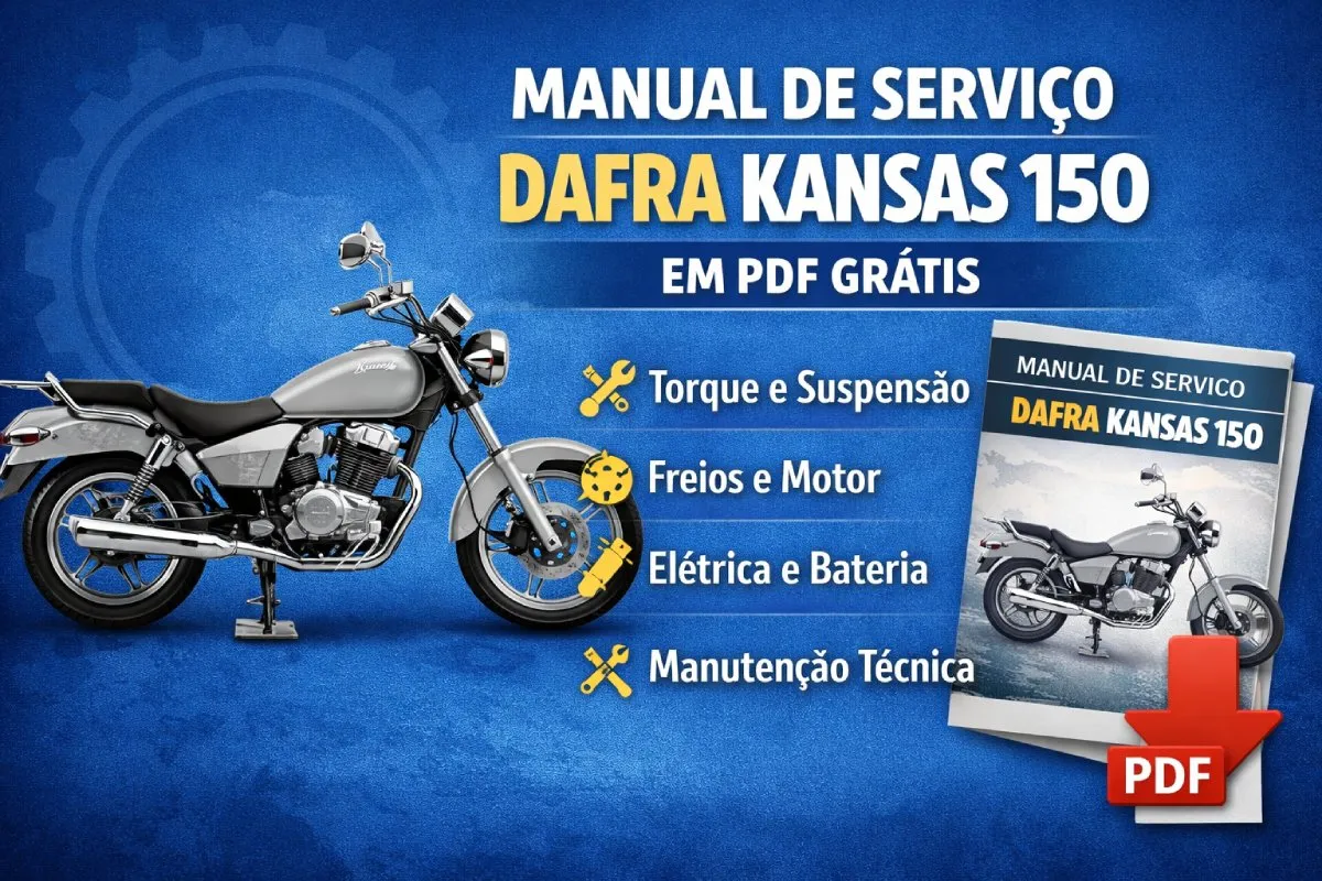 Manual de Serviço Dafra Kansas 150 em PDF Grátis