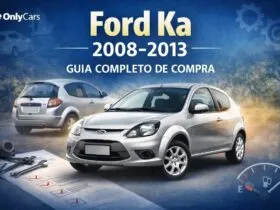 Categoria: Avaliação de Carros Usados Resposta rápida: o Ford Ka usado 2008 a 2013 vale a pena para quem quer um hatch pequeno, ágil, barato de manter e muito bom de dirigir na cidade, desde que encontre um exemplar realmente íntegro. A melhor leitura do carro é esta: ele pode ser uma compra muito esperta para quem anda quase sempre sozinho ou em dupla, mas cobra seu preço em espaço traseiro, conforto acústico e necessidade de vistoria criteriosa. Resumo honesto: ele compensa bastante como carro urbano e primeiro carro. Pode decepcionar quem precisa de acesso fácil ao banco traseiro, mais conforto em viagens ou mais silêncio de cabine. O Ford Ka de 2008 a 2013 é um daqueles carros que dividem opiniões. De um lado, ele tem fama de hatch gostoso de guiar, leve, esperto e com manutenção relativamente simples. Do outro, também carrega críticas por conta da suspensão dura, ruídos internos, infiltração em alguns exemplares, consumo que nem sempre encanta e um projeto claramente pensado para quem aceita abrir mão de conforto e praticidade em troca de agilidade e baixo custo de compra. E existe um ponto decisivo que muita gente ignora quando pesquisa esse carro: o Ka dessa geração é um hatch de duas portas. Isso muda completamente a experiência no uso diário para quem leva passageiro atrás com frequência, usa cadeirinha infantil ou precisa de mais praticidade. Portanto, ele não deve ser analisado apenas como “um hatch barato”, mas como um carro com proposta muito específica. Neste guia completo, a ideia é mostrar qual Ford Ka dessa geração compensa mais, qual motor faz mais sentido, quais anos são melhores, quais defeitos aparecem com mais frequência, quais sinais indicam carro largado e quando vale pagar mais em um exemplar inteiro. O Ford Ka dessa geração ainda é um hatch muito interessante para cidade, mas exige compra bem criteriosa. Índice do conteúdo Para quem é — e para quem não é História do Ford Ka 2008–2013 Versões e motores Melhor ano para comprar Melhor versão para comprar Ano/versão para pensar bem antes de comprar 1.0 ou 1.6: qual compensa mais? Ficha técnica prática Consumo Interior e espaço Prós e contras Custo de manutenção Defeitos e problemas comuns O que verificar antes de comprar Sinais de carro bem cuidado ou largado Comparativo com rivais Links internos Vídeo Conclusão FAQ Para quem o Ford Ka 2008–2013 é — e para quem não é Vale a pena para quem: quer um hatch pequeno, ágil e fácil de estacionar; anda quase sempre sozinho ou com no máximo um passageiro; procura um primeiro carro divertido e racional; gosta de direção mais direta e comportamento ágil; aceita um carro simples em troca de baixo custo de compra e manutenção previsível. Pode decepcionar quem: precisa usar o banco traseiro com frequência; faz questão de quatro portas; espera rodagem macia e bom isolamento acústico; procura um carro mais confortável para estrada; não quer lidar com exemplares já muito castigados pelo tempo e uso urbano. História do Ford Ka 2008–2013 O Ford Ka dessa geração marcou uma mudança importante em relação ao Ka anterior. Ele chegou ao mercado brasileiro em 2008 como linha 2009, com carroceria maior, nova base dianteira, porta-malas bem mais útil e um visual mais musculoso. O objetivo era claro: continuar sendo um hatch compacto urbano, mas entregar mais maturidade e mais uso real no dia a dia. Em relação ao primeiro Ka, ele ficou cerca de 15 cm mais comprido e ganhou um porta-malas de 263 litros, o que já mudava bastante a usabilidade do carro. A geração usou motores 1.0 e 1.6 Rocam flex, ambos conhecidos no mercado brasileiro, com câmbio manual de cinco marchas. Na linha 2012, o modelo recebeu atualização visual na frente, lanternas novas e quadro de instrumentos revisto. Essa fase final costuma ser a mais desejada do mercado, porque envelheceu melhor e passa sensação de produto mais acertado. Versões e motores do Ford Ka 2008–2013 No mercado de usados, a leitura mais útil não é decorar todos os pacotes, mas entender a lógica da linha: o 1.0 faz mais sentido como carro urbano e racional; o 1.6 é o Ka que realmente agrada quem gosta de dirigir e quer mais fôlego. Versão / fase Motor Perfil Leitura prática Ka 1.0 básico / Fly / Class / Pulse 1.0 Rocam flex Uso urbano e custo racional Melhor para a maioria dos compradores Ka 1.6 / Performer / Sport 1.6 Rocam flex Desempenho e prazer ao volante Melhor para quem quer mais fôlego e aceita consumo maior Linha 2012–2013 1.0 ou 1.6 Fase final da geração Normalmente é a mais interessante para comprar Melhor ano do Ford Ka 2008–2013 para comprar Para a maioria dos compradores, a melhor faixa costuma ser 2012 e 2013. É a fase final da geração, com visual atualizado e mercado mais fácil de comparar, além de ser geralmente menos castigada pelo tempo do que os anos iniciais. Faixa de ano Como encarar Leitura prática 2008 a 2010 Só se estiver muito íntegro Mais chance de desgaste acumulado, infiltração e unidade muito básica 2011 Boa faixa de transição Pode render boas compras se o preço estiver correto 2012 e 2013 Melhor faixa geral Fase mais madura da geração e normalmente a mais desejada Melhor versão do Ford Ka para comprar A compra mais racional para a maioria das pessoas costuma ser um Ka 1.0 2012 ou 2013 com itens essenciais como ar-condicionado e direção hidráulica. Ele preserva a proposta do carro, pesa menos no bolso e faz mais sentido como hatch urbano. Já o melhor motor da linha, no uso real, é o 1.6. Ele transforma o Ka em um carro muito mais agradável, especialmente em estrada e retomadas. O ponto é que normalmente ele custa mais e consome mais. Resumo prático da compra: Melhor compra racional: 1.0 2012/2013 completo; Melhor motor: 1.6 Rocam; Melhor para cidade: 1.0; Melhor para estrada: 1.6; Vale pagar mais? Sim, por um exemplar muito inteiro, original e silencioso. Ano ou versão para pensar bem antes de comprar Os exemplares de 2008 a 2010 muito básicos merecem mais cautela. Eles costumam aparecer com preço chamativo, mas frequentemente já chegam com acabamento muito cansado, sinais de infiltração, recall mal resolvido, interior barulhento e pouco equipamento. Também vale cautela com 1.6 “mexido”, com roda grande, suspensão alterada, escapamento modificado ou sinais de uso mais agressivo. Esse tipo de Ka pode ter sido divertido para o dono anterior, mas nem sempre é a compra mais inteligente para quem quer tranquilidade. Ford Ka 1.0 ou 1.6: qual compensa mais? Ponto Ka 1.0 Rocam Ka 1.6 Rocam Potência 69 cv gasolina / 73 cv etanol 102 cv gasolina / 107 cv etanol Uso ideal Cidade e rotina leve Cidade, estrada e condução mais animada Consumo Melhor foco em economia Mais gasto, mas ainda aceitável na gasolina Estrada Cumpre o básico, mas sem folga Muito mais agradável em retomadas e subidas Melhor para maioria? Sim, se o foco for custo e cidade Sim, se o foco for prazer ao volante e uso mais completo Compra racional 1.0 completo e íntegro 1.6 só vale se estiver muito bom e com preço coerente Em resumo: o 1.0 é a escolha racional; o 1.6 é a escolha mais prazerosa. A melhor decisão depende do seu uso. Ficha técnica prática do Ford Ka 2008–2013 Carroceria Hatch compacto de 2 portas Motores 1.0 Rocam flex e 1.6 Rocam flex Câmbio Manual de 5 marchas Comprimento 3.836 mm Entre-eixos 2.452 mm Porta-malas 263 litros Tanque 45 litros Perfil ideal Cidade, uso solo ou em dupla e primeiro carro Consumo do Ford Ka 2008–2013 O consumo do Ka dessa geração depende bastante do motor e do pé do motorista. O 1.0 é a escolha mais lógica para cidade. O 1.6 compensa no desempenho, mas não deve ser comprado pensando em economia. Motor Cidade Estrada Leitura prática 1.0 gasolina 11,6 km/l 13,5 km/l É o mais coerente para quem quer gastar menos 1.0 etanol 8,1 km/l 9,2 km/l Aceitável, mas sem milagre 1.6 gasolina 10,1 km/l 13 km/l Bom desempenho com consumo aceitável 1.6 etanol 7,8 km/l 9 km/l Aqui o prazer ao volante cobra mais no posto Na prática, o Ka 1.0 costuma agradar mais na lógica da cidade, enquanto o 1.6 é o carro que deixa menos sensação de esforço no uso real. Interior e espaço interno O interior do Ka dessa geração é simples e funcional, mas não é um destaque em refinamento. O acabamento é honesto para a proposta, porém o isolamento acústico está longe de ser um ponto forte, e muitos exemplares desenvolvem ruídos internos com o tempo. Na frente, o carro acomoda bem duas pessoas. Atrás, o espaço é claramente secundário e o acesso é ruim por causa das duas portas. O porta-malas de 263 litros melhorou bastante em relação ao Ka anterior, mas ainda é um hatch compacto pensado mais para uso diário do que para levar bagagem de família com folga. Em resumo: o Ka 2008–2013 é melhor para um ou dois ocupantes do que para uso familiar frequente. O interior do Ka é funcional, mas simples e com isolamento acústico apenas mediano. Na traseira, o Ka mostra a proposta de hatch compacto de duas portas, mais urbano do que familiar. Prós e contras do Ford Ka 2008–2013 usado Pontos positivos dirigibilidade muito boa para a categoria; carro ágil e agradável na cidade; manutenção simples e peças fáceis de achar; 1.6 entrega desempenho bem divertido; seguro e custo geral podem ser amigáveis; porta-malas melhor do que o Ka anterior. Pontos negativos só duas portas; espaço traseiro limitado; suspensão dura; ruídos internos e pouco isolamento acústico; alguns exemplares sofrem com infiltração e arrefecimento negligenciado; segurança bem defasada para o padrão atual. Custo de manutenção do Ford Ka 2008–2013 O Ka é visto por muita gente como um carro fácil de manter, e isso tem fundamento. A mecânica é conhecida, as peças são relativamente simples de encontrar e, quando o carro está em ordem, o custo de rotina tende a ser previsível. O problema começa quando o comprador cai em um exemplar maquiado, com suspensão cansada, vazamento escondido, arrefecimento mal cuidado, elétrica adaptada ou infiltração antiga. Nesses casos, a conta sobe rápido, mesmo num hatch pequeno. Item Custo relativo Leitura prática Revisão básica Baixo a médio Óleo, filtros e itens comuns não costumam assustar Suspensão Médio É onde muitos usados começam a cobrar a conta Arrefecimento Médio Negligenciar aqui pode sair caro Elétrica adaptada Imprevisível Quanto mais original o carro estiver, melhor tende a ser a compra Resumindo: o Ka pode ser barato de manter, mas não é carro para comprar no escuro. Defeitos e problemas comuns do Ford Ka 2008–2013 1. Suspensão dura, folgas e barulhos Esse é um dos pontos mais conhecidos do modelo. O Ka é estável e ágil, mas a suspensão costuma cobrar com ruído e desconforto quando a unidade já está rodada ou sofreu muito em piso ruim. 2. Ruídos internos e acabamento Muitos exemplares ficam barulhentos com o tempo. Forros, plásticos e pequenos encaixes podem denunciar idade e uso duro. 3. Infiltração de água É um ponto que aparece com frequência em relatos de donos. Vale olhar assoalho, porta-malas, borrachas e sinais de umidade escondida. 4. Arrefecimento O sistema merece atenção real. Reservatório, líquido turvo, válvula termostática e sinais de superaquecimento anterior precisam entrar no checklist. 5. Recall e chicote elétrico Como houve recall importante envolvendo tubo de freio e chicote elétrico, vale confirmar se o carro passou pelos reparos quando aplicável. 6. Segurança defasada Não é “defeito” mecânico, mas pesa na decisão. Essa geração tem pacote de segurança pobre para o padrão atual, e isso precisa ser aceito com clareza antes da compra. O que verificar antes de comprar um Ford Ka usado Teste a suspensão: ouça estalos, batidas e folgas em piso ruim. Cheque infiltração: veja assoalho, porta-malas, tapetes e borrachas. Observe o arrefecimento: reservatório, líquido, mangueiras e sinais de aquecimento. Escute o interior: muito barulho pode indicar desgaste e desmontagens antigas. Teste o ar-condicionado: precisa gelar bem e sem ruídos estranhos. Olhe a elétrica: travas, vidros, painel, faróis e som. Analise pneus e alinhamento: desgaste irregular denuncia problema de suspensão ou estrutura. Cheque lataria: desalinhamentos, diferença de cor e sinais de reparo mal feito. Confirme recalls: principalmente tubo de freio e chicote elétrico. Faça vistoria cautelar e avaliação mecânica: no Ka isso separa compra inteligente de dor de cabeça. Sinais de carro bem cuidado — e sinais de carro largado Sinais de dono cuidadoso interior firme, sem muitos ruídos; porta-malas e assoalho secos; reservatório limpo e sem improvisos; pneus com desgaste uniforme; elétrica funcionando por completo; carro original ou pouco mexido. Sinais de carro largado tapetes úmidos e cheiro de mofo; ruído em todo canto da cabine; suspensão batendo forte; vaso de expansão sujo ou trincado; som, alarme e elétrica adaptados sem critério; roda grande, mola cortada e visual “esportivo” mal executado. Comparativo do Ford Ka 2008–2013 com rivais O Ka dessa geração costuma ser comparado com Celta, Uno Mille, Palio Fire e Clio. Cada um responde melhor a um tipo de comprador. Rival Onde o rival leva vantagem Onde o Ka responde bem Chevrolet Celta quatro portas em várias versões e proposta mais prática dirigibilidade mais divertida e sensação de carro mais ágil Fiat Uno Mille mais racional em manutenção e melhor acesso/uso diário em várias situações melhor comportamento em curva e proposta mais “esperta” ao volante Palio Fire mais versátil como carro de família e normalmente mais amigável no uso traseiro peso menor e direção mais direta Renault Clio quatro portas em muitas versões e bom equilíbrio geral Ka agrada mais quem quer hatch mais ágil e com motor 1.6 realmente animado Resumindo: o Ka é forte quando a pessoa quer um hatch pequeno e gostoso de dirigir. Se a prioridade é praticidade familiar, alguns rivais fazem mais sentido. Links internos úteis no OnlyCars Veja outros conteúdos sobre Ford Ka no OnlyCars Carros usados com manutenção barata Melhores carros até 20 mil em 2025 Vídeo: avaliação do Ford Ka 2008–2013 Para complementar a análise, segue o vídeo do canal Carros do Xenão: Conclusão: o Ford Ka 2008–2013 usado vale a pena? Sim, o Ford Ka 2008–2013 usado vale a pena quando a proposta dele combina com a sua vida. Ele continua sendo uma compra muito interessante para quem quer um hatch urbano, leve, ágil, relativamente barato de manter e gostoso de dirigir. A compra racional para a maioria está em um 1.0 2012 ou 2013 bem completo e íntegro. Já o 1.6 é o Ka que mais agrada quem gosta de condução mais esperta e faz estrada com mais frequência. Ele pode ser uma excelente compra como primeiro carro, carro de uso individual e hatch de cidade. Mas pode decepcionar bastante quem precisa de praticidade traseira, mais conforto e mais silêncio. O segredo aqui é simples: não compre o mais barato, compre o mais íntegro. No Ka dessa geração, isso faz toda a diferença. Perguntas frequentes sobre o Ford Ka 2008–2013 usado 1. O Ford Ka 2008 a 2013 usado vale a pena em 2026? Vale a pena para quem quer um hatch urbano, ágil e relativamente barato de manter, desde que o exemplar esteja realmente íntegro. 2. Qual é o melhor ano do Ford Ka dessa geração para comprar? Para a maioria dos compradores, 2012 e 2013 costumam ser os anos mais interessantes, por serem a fase final da geração. 3. Qual motor compensa mais no Ford Ka: 1.0 ou 1.6? O 1.0 é a escolha racional para cidade e economia. O 1.6 é melhor para quem quer mais desempenho e uso mais completo. 4. O Ford Ka dessa geração é econômico? O 1.0 é o mais coerente para economia, mas não faz milagre. O 1.6 bebe mais, embora entregue bem mais fôlego. 5. Quais são os defeitos mais comuns do Ford Ka 2008–2013? Os pontos mais citados são suspensão dura com barulhos, ruídos internos, infiltração, atenção ao arrefecimento e elétrica/adaptações mal feitas. 6. O Ford Ka 2008–2013 é bom para estrada? O 1.6 é bem mais indicado para estrada. O 1.0 até cumpre o papel, mas sem tanta folga. 7. O Ford Ka dessa geração é bom como primeiro carro? Sim. Ele pode ser uma ótima escolha como primeiro carro, principalmente para quem roda na cidade e não precisa de muito espaço. 8. Vale pagar mais em um Ford Ka muito inteiro? Sim. Nessa geração, um carro original, seco, silencioso e com suspensão boa costuma justificar pagar um pouco mais. 9. O Ford Ka 2008–2013 é melhor que Celta ou Uno? Depende da prioridade. O Ka se destaca na dirigibilidade. Celta e Uno podem fazer mais sentido em praticidade e proposta familiar. 10. O que olhar primeiro ao comprar um Ford Ka usado? Comece por suspensão, infiltração, arrefecimento, ruídos internos, pneus, lataria e funcionamento da elétrica. Depois, faça vistoria cautelar e avaliação mecânica.