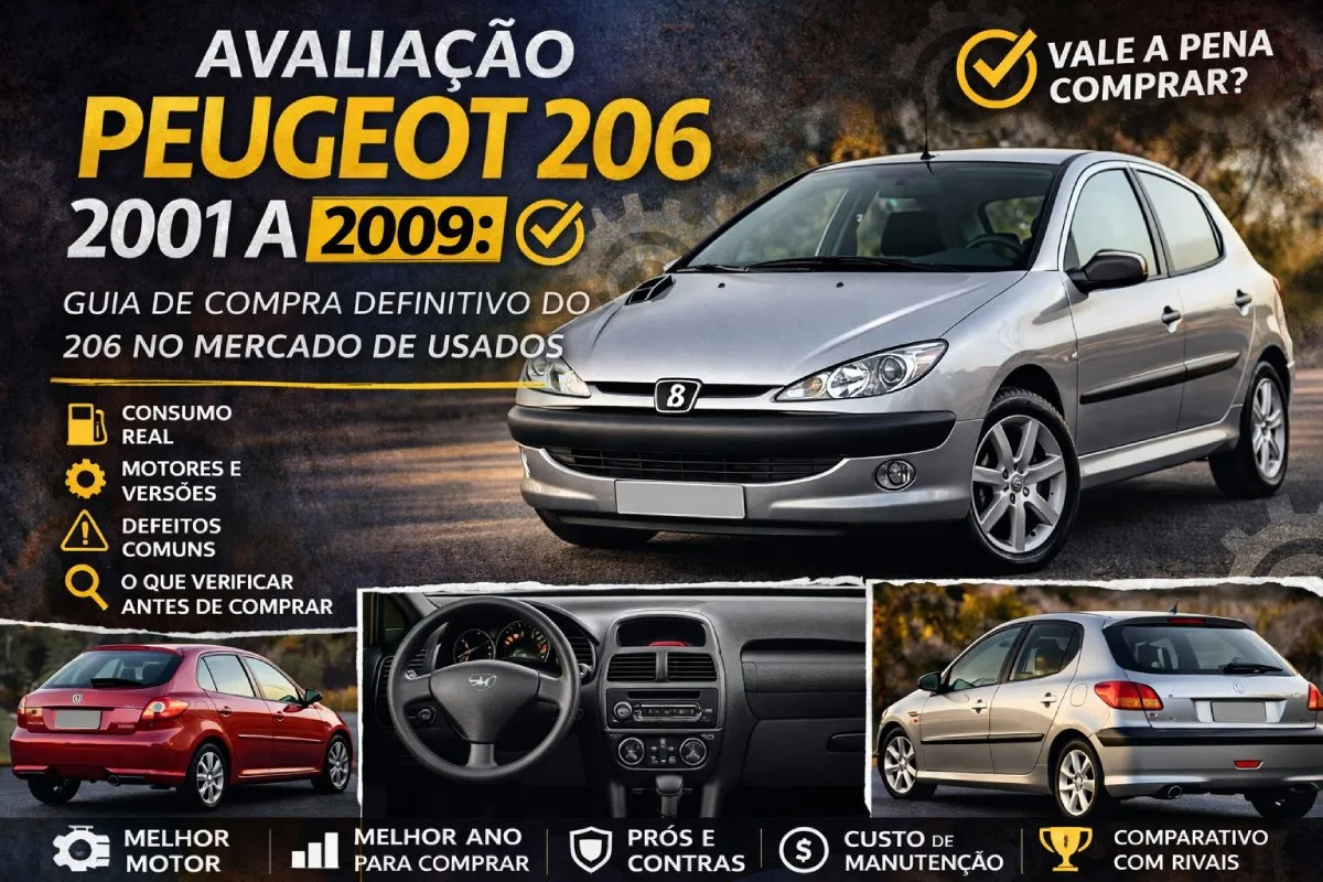 Avaliação Peugeot 206 2001 a 2009: vale a pena comprar?