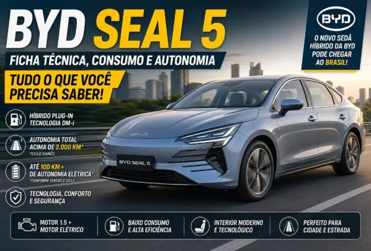 BYD Seal 5: ficha técnica, consumo e lançamento