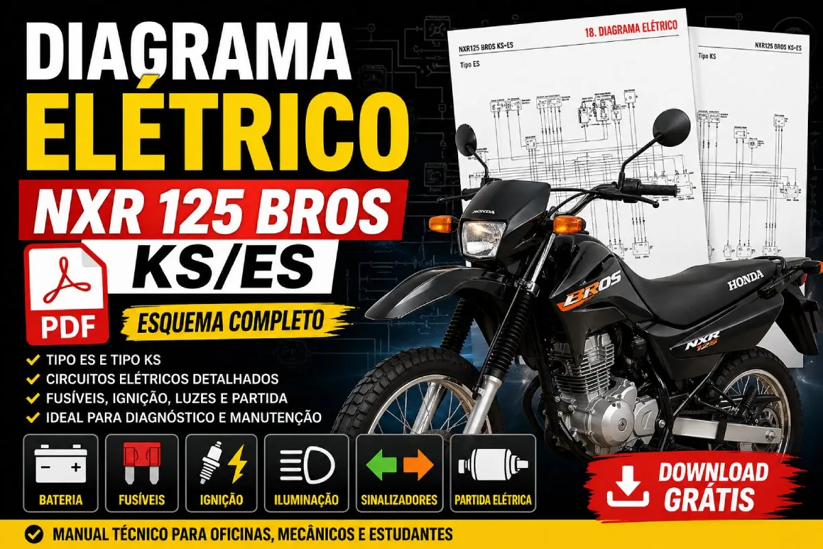 Diagrama elétrico Honda NXR 125 Bros KS ES em PDF