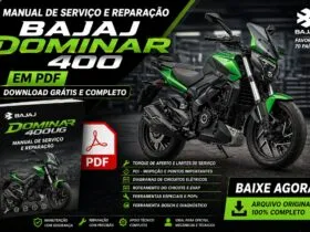 Manual de serviço e reparo da Bajaj Dominar 400 em PDF com torque, manutenção e diagramas elétricos