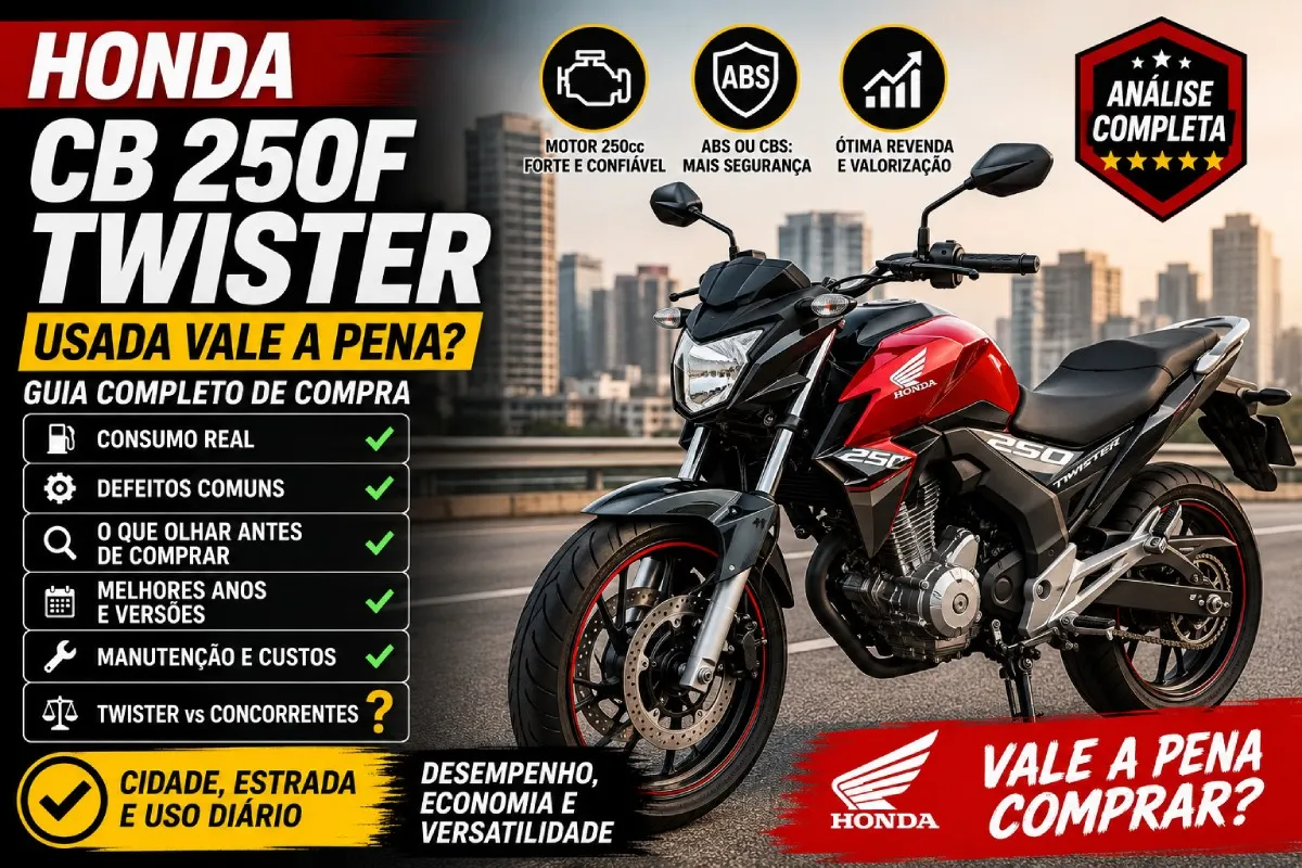 Honda CB 250F Twister usada vale a pena como moto 250 para cidade e estrada