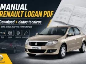 Manual do Proprietário Renault Logan PDF com informações de óleo, pneus, fusíveis e dados técnicos