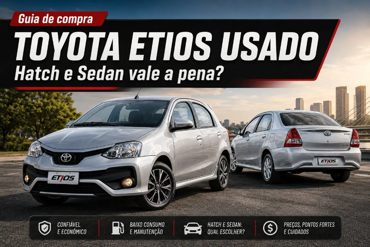 Toyota Etios hatch e sedan usados em guia de compra