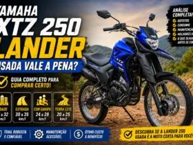 amaha XTZ 250 Lander usada vale a pena como moto trail para cidade estrada e terra leve
