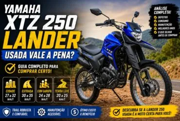 amaha XTZ 250 Lander usada vale a pena como moto trail para cidade estrada e terra leve