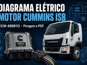 Diagrama elétrico do motor Cummins ISB com ECM 4898112, pinagem e arquivo em PDF