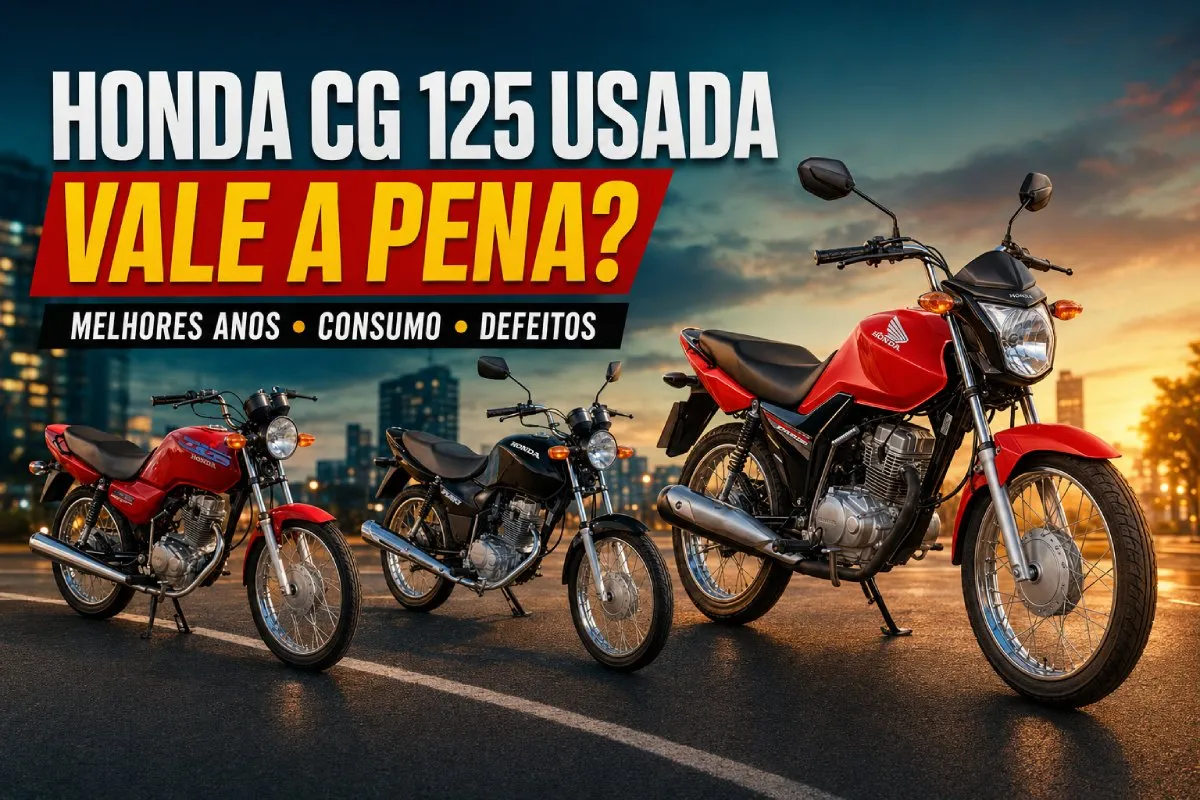 Honda CG 125 usada vale a pena com diferentes gerações da moto
