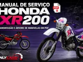 Manual de serviço Honda XR200R transmissão e árvore de manivelas em PDF
