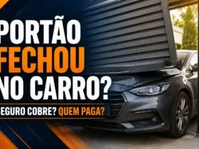 Seguro cobre quando o portão da garagem fecha no carro