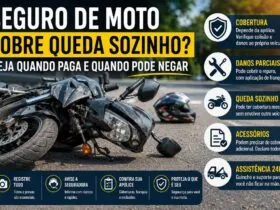 Seguro de moto cobre queda sozinho e danos na motocicleta