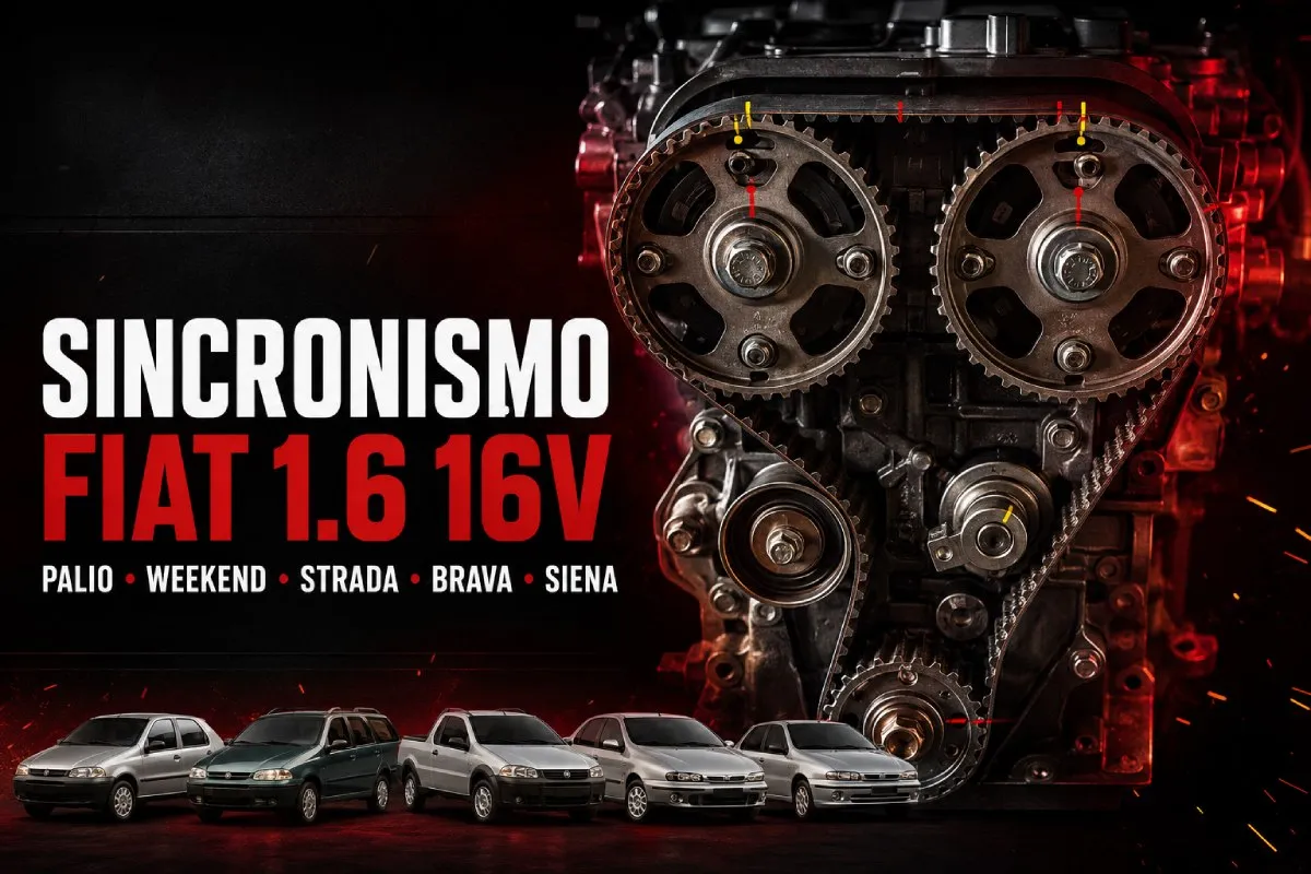 Sincronismo e ponto do motor Fiat 1.6 16V de Palio, Weekend, Strada, Brava e Siena