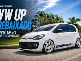 VW Up Speed rebaixado com rodas Volcano Authentic aro 17
