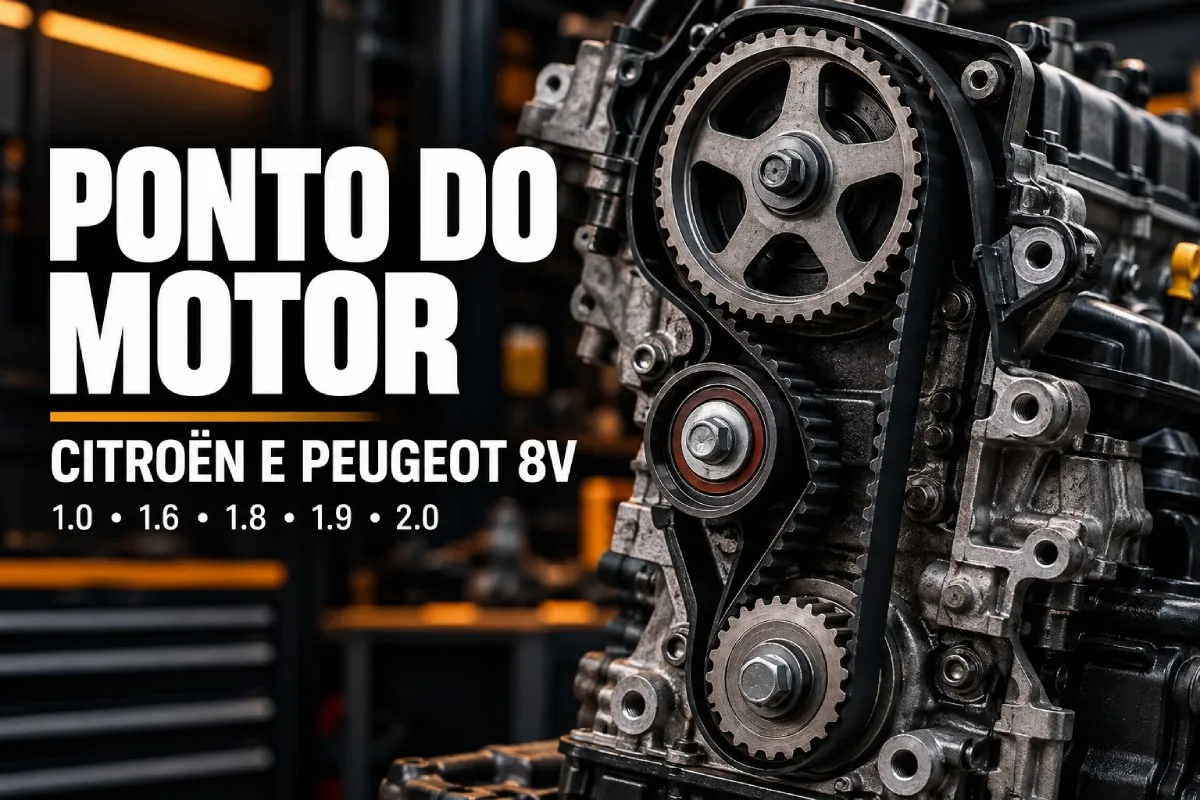 Ponto do motor Citroën e Peugeot 1.0, 1.6, 1.8, 1.9 e 2.0 8V