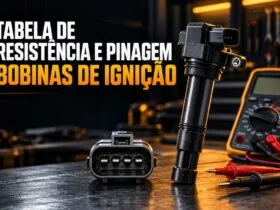 Tabela de resistência e pinagem das bobinas NGK para carros