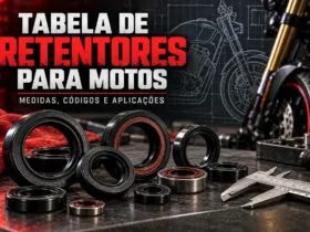 Tabela de retentores para motos com medidas, códigos e aplicações